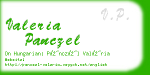 valeria panczel business card